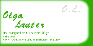 olga lauter business card